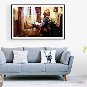 Canvas Painting Harry Toilet Scene Movie Funny Poster Wall Art Funny Bathroom Painting Modern Art Picture Print Gifts Artist Home Decor Artwork for Living Room Bed Room Wall Decoration No Frame