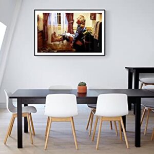 Canvas Painting Harry Toilet Scene Movie Funny Poster Wall Art Funny Bathroom Painting Modern Art Picture Print Gifts Artist Home Decor Artwork for Living Room Bed Room Wall Decoration No Frame