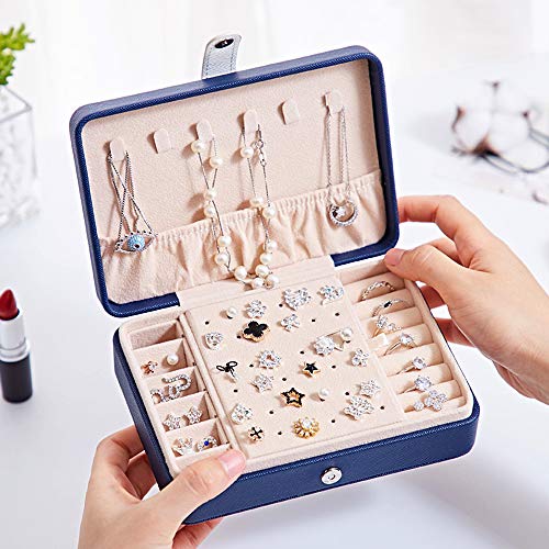 Bausweety Jewelry Box Necklace Earrings Rings Jewelry Accessory Organizer for Women Girls