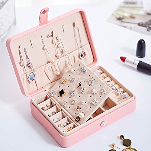 Bausweety Jewelry Box Necklace Earrings Rings Jewelry Accessory Organizer for Women Girls