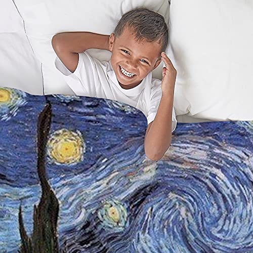 CafePress Starry Night Vincent Van Gogh Throw Blanket Super Soft Fleece Plush Throw Blanket, 60"x50"