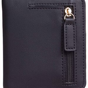 Gostwo Womens Rfid Blocking Small Compact Bifold Leather Pocket Wallet Ladies Mini Purse with ID Window(Black)