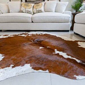 Genuine Brindle Tricolor Cowhide Rug XL 6 x 7-8 ft. 180 x 220 cm