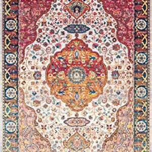 nuLOOM Shirlee Vintage Medallion Area Rug, 4' x 6', Orange