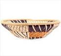 Fair Trade Uganda African Bukedo & Raffia Bowl #UR3110, 9.5-10.5" Across