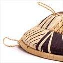 Fair Trade Uganda African Bukedo & Raffia Bowl #UR3110, 9.5-10.5" Across