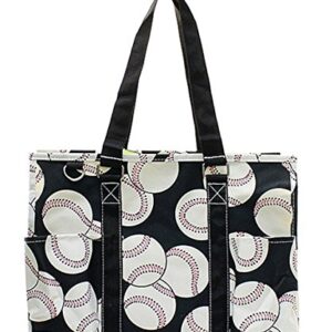 NGIL All Purpose Organizer Medium Utility Tote Bag 2018 Spring Collection (Baseball Black)