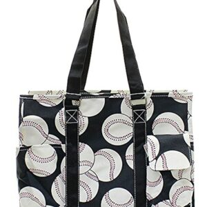 NGIL All Purpose Organizer Medium Utility Tote Bag 2018 Spring Collection (Baseball Black)