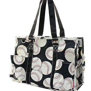 NGIL All Purpose Organizer Medium Utility Tote Bag 2018 Spring Collection (Baseball Black)