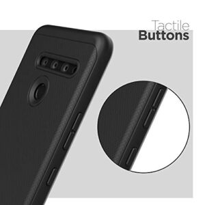 Encased LG V50 ThinQ Case (Thin Armor) Slim Fit Flexible Grip Phone Cover - Black