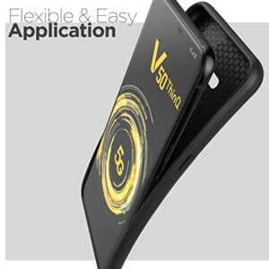 Encased LG V50 ThinQ Case (Thin Armor) Slim Fit Flexible Grip Phone Cover - Black