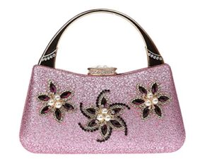 ankoee clutch purse bag mini handbag messenger bags evening bag clutches purse party bridal prom(pink)