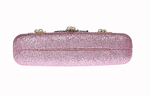 Ankoee Clutch Purse Bag Mini Handbag Messenger Bags Evening Bag Clutches Purse Party Bridal Prom(Pink)