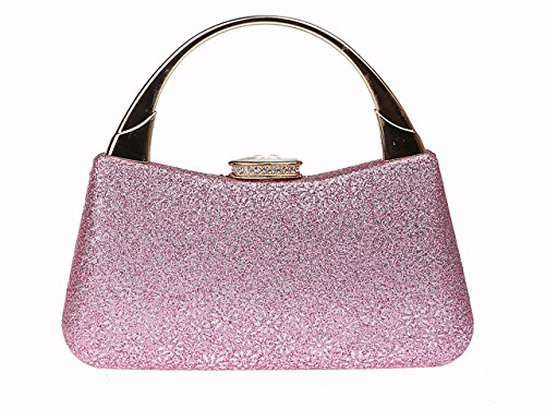 Ankoee Clutch Purse Bag Mini Handbag Messenger Bags Evening Bag Clutches Purse Party Bridal Prom(Pink)