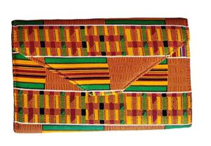 dupsie’s african kente print clutch purse