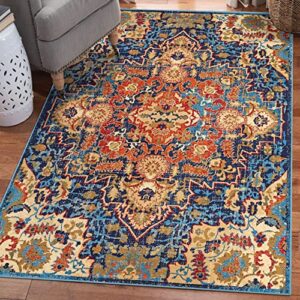 luxe weavers howell collection oriental 8×10 blue area rug