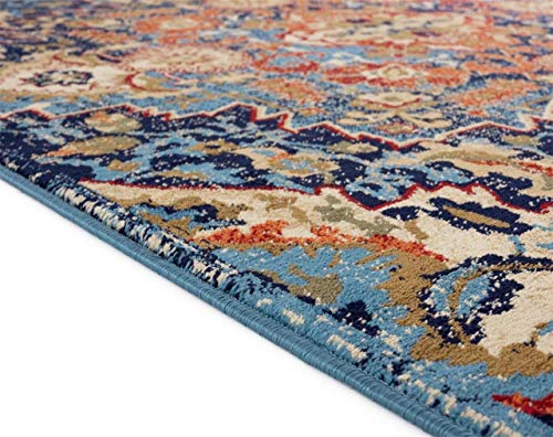 LUXE WEAVERS Howell Collection Oriental 8x10 Blue Area Rug