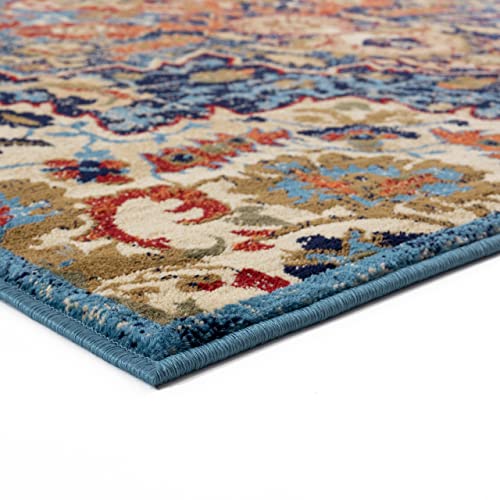 LUXE WEAVERS Howell Collection Oriental 8x10 Blue Area Rug