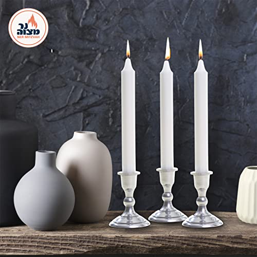 Ner Mitzvah Classic White – 4 Inch Candles - 72 Bulk Pack - for Shabbat Candles, Dinner Tables, Restaurants, Ceremonies and Emergency - 3 Hour Burn Time