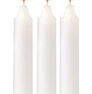 Ner Mitzvah Classic White – 4 Inch Candles - 72 Bulk Pack - for Shabbat Candles, Dinner Tables, Restaurants, Ceremonies and Emergency - 3 Hour Burn Time