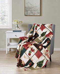 goodgram ultra plush christmas & halloween themed fleece throw blankets – assorted styles (farmhouse plaid merry christmas)