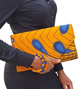 Dupsie's Peacock African Print Clutch Purse