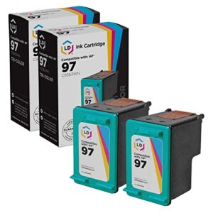 ld products remanufactured compatible replacements for hp 97 ink cartridges hy (2 pack -tricolor) for use in officejet, designjet, photo smart and deskjet