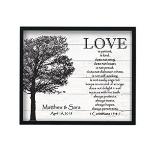 corinthians wedding date print | personalized anniversary gift | christian wedding gift | christian engagement gift