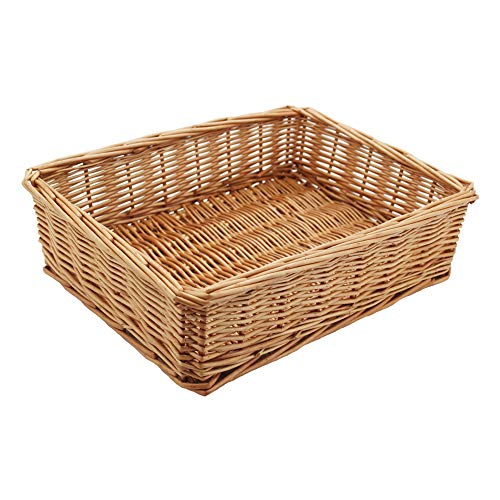 Kingwillow, Wicker Storage basket, Rectangular Storage Basket, Arts and Crafts. (Natural)