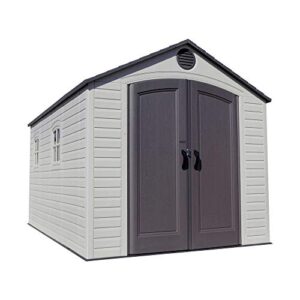 lifetime 60075 8 x 15 ft. outdoor storage shed, desert sand