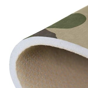 Linomo Area Rug Camouflage Green Camo Floor Rugs Doormat Living Room Home Decor, Carpets Area Mats for Kids Boys Girls Bedroom 60 x 39 Inches