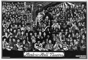 rock & roll theatre poster poster print, 36×24