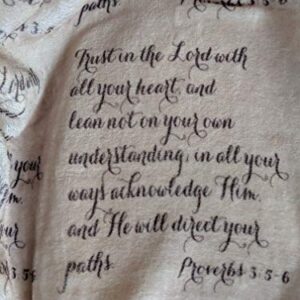 Inspirational Scripture Ultra-Soft Throw Blanket | Lightweight Fleece | Proverbs | 50x60 Inches (Brown)