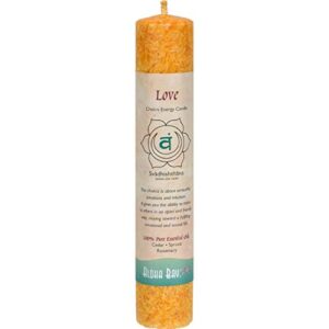 Aloha Bay Chakra Pillar Love Candle, 1 EA, Orange