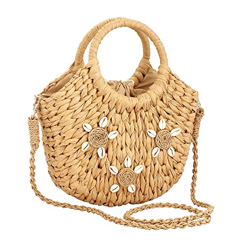 YYW Straw Weaved Purse Summer Crossbody Bag Small Rattan Beach Shoulder Bag Handbag for Women