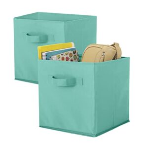 whitmor set of 2-10 x 10 x 10 inches-turquoise collapsible cubes