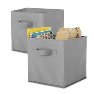 Whitmor, Gray, Collapsible Cubes, Set of 2