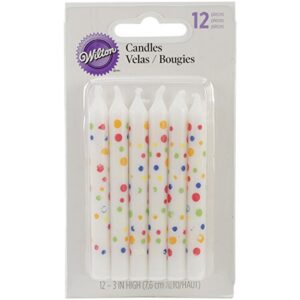 wilton candles, sweet dots party, 12-pack