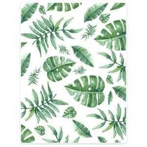 hommomh tropical palm leaf blanket 50″ x 60″ green giant leaves fleece throw blankets for sofa or bed