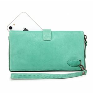 OLD TREND Leather Clutch Savanna Wallet (Aqua)