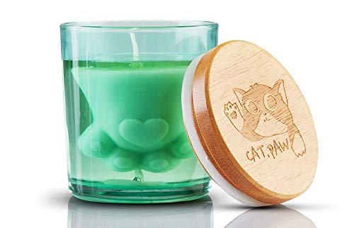 Cat Paw Sandalwood Jasmine Scented Candle - Unique and Cute for Cat Lovers