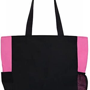 Fight Like a Girl Knockout Dakota 5-Pocket Tote Bag for Breast Cancer Awareness - Pink