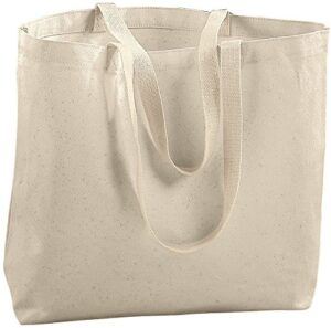 augusta sportswear jumbo tote bag, one size, natural