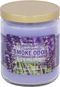 smoke odor exterminator 13 oz jar candles lavender chamomile, pack of 2