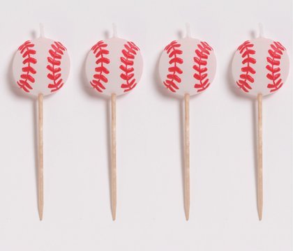 All-Star Baseball Birthday Candles, 4ct