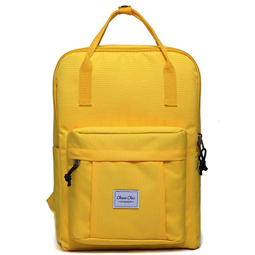 Backpack for Women, Chasechic Lightweight Cute School Bookbag for Teen Girls Hiking Casual Aesthetic Daypack Yellow