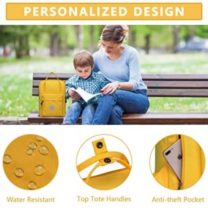 Backpack for Women, Chasechic Lightweight Cute School Bookbag for Teen Girls Hiking Casual Aesthetic Daypack Yellow