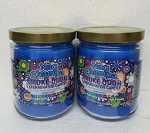 smoke odor exterminator 13 oz jar candles nag champa, (2)