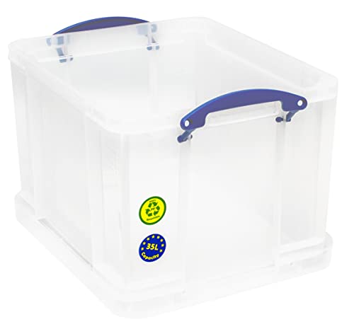 Really Useful Storage Box 35 Litre Clear in Card Ref 35CCB