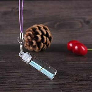 UUYYEO 30 Pcs Mini Glass Wishing Bottles Message Bottle Clear Tiny Jars Vials with Plastic Stopper 1ml